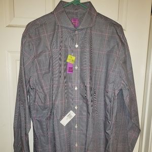 NWT $185 FERRELL REED MENS NEW NAVY SLIM FIT 16.5